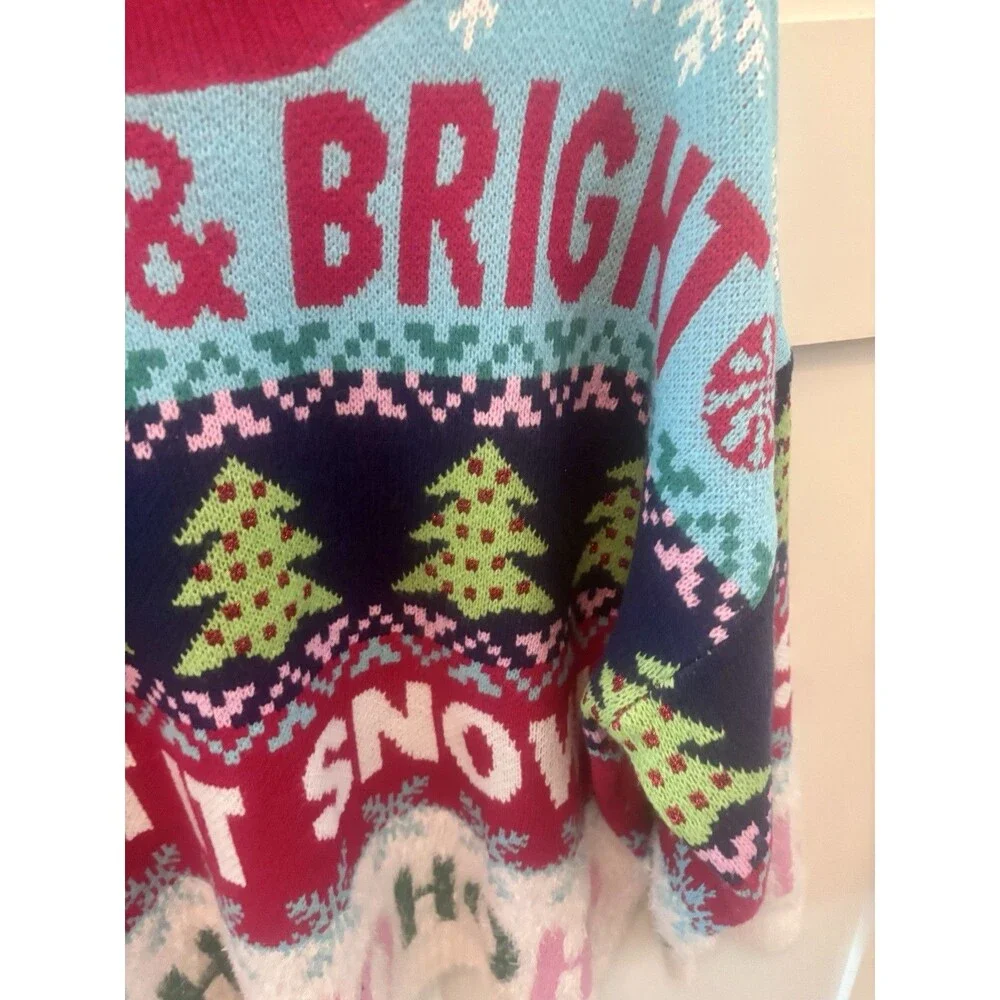 33 Degrees Ugly Christmas Sweater Warm Merry & Bright Let It Snow Women’s XXL 2X - Picture 5 of 8